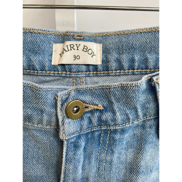 Dairy boy Relaxed Straight Leg Denim - Light Wash size 30. Slouchy denim grunge - Picture 5 of 10